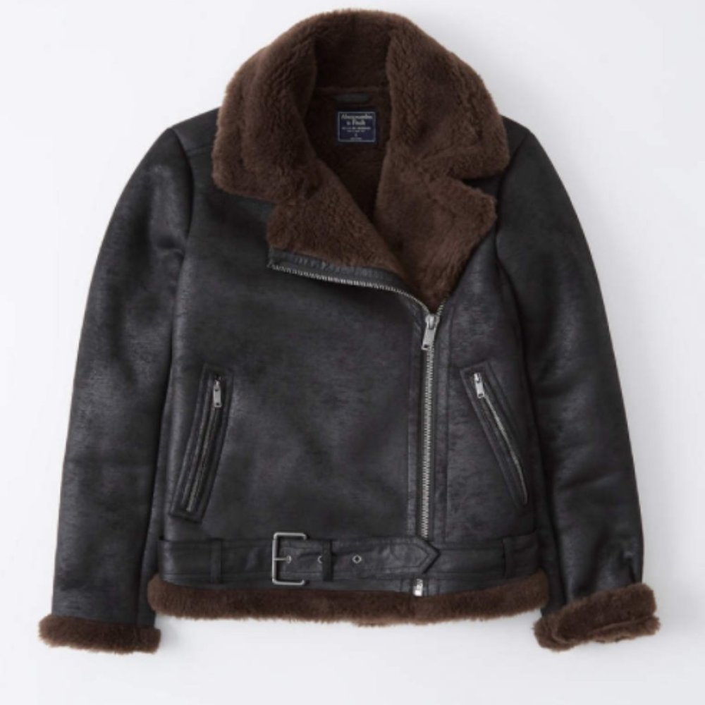 Faux Shearling Moto Jacket